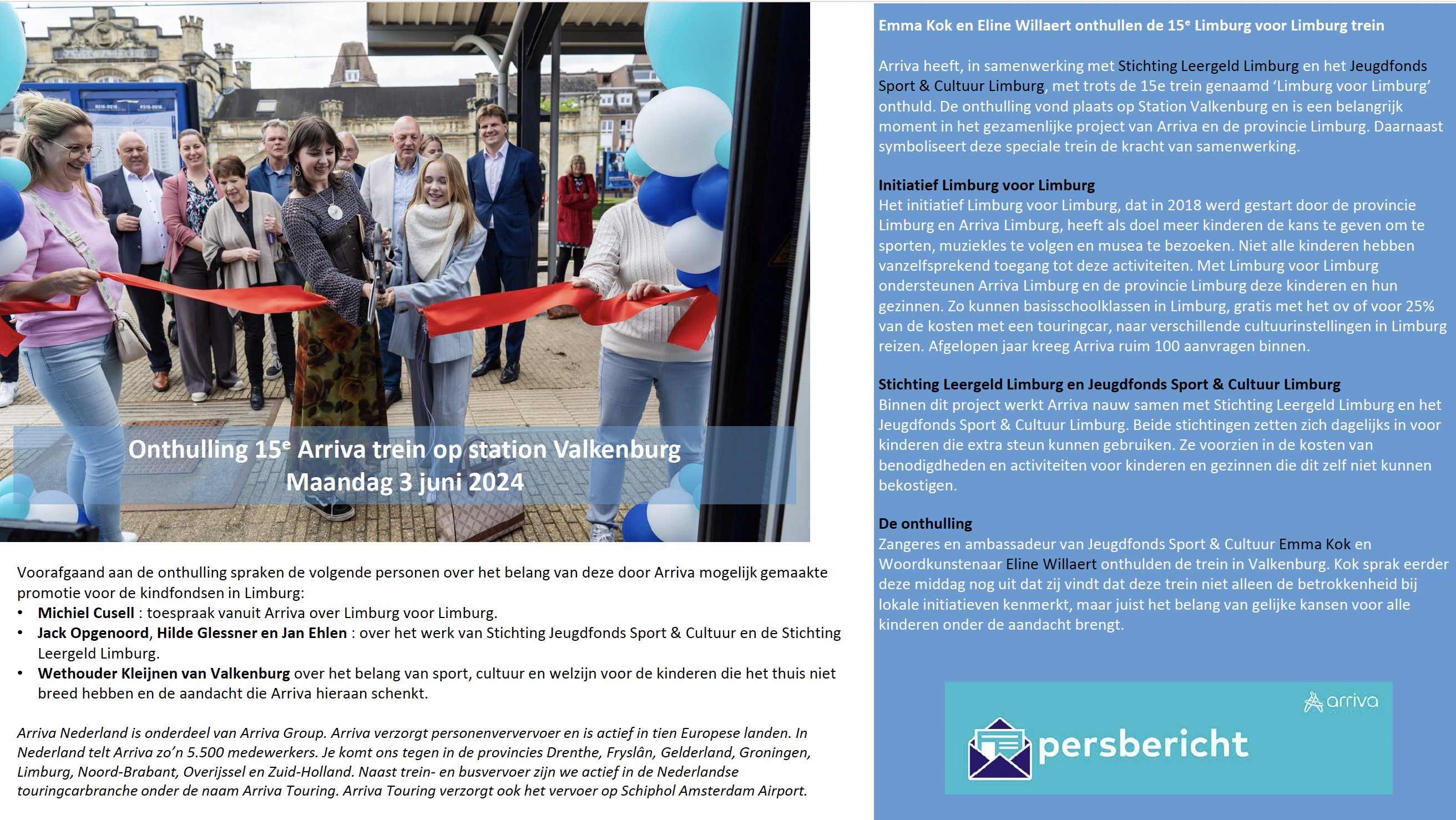 Arriva Trein Stichting Leergeld Westelijke Mijnstreek Arriva trein